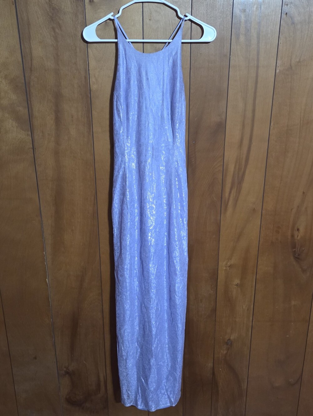 Vintage Gunne Sax Jessica McClintock Formal Dress Lavender Glitter Y2k Slip 7/8